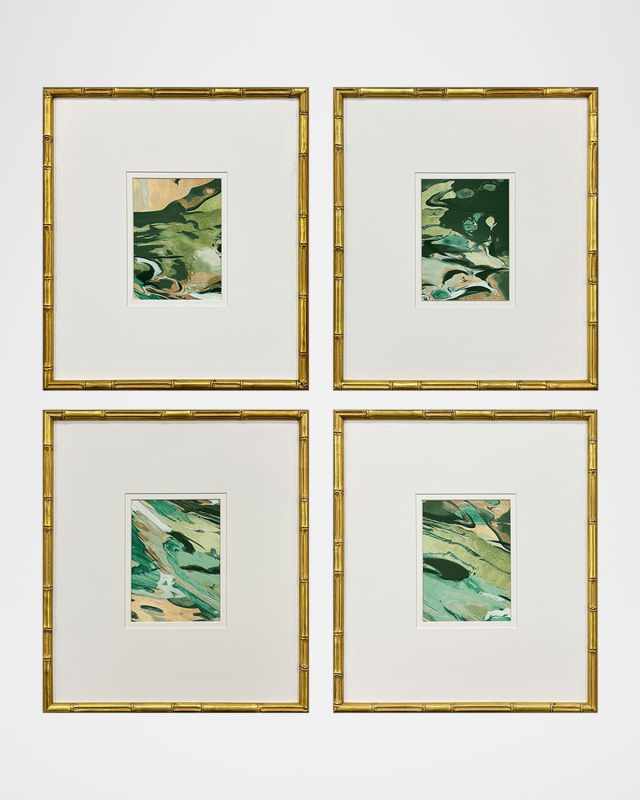 "Verdant Fusion" Framed Giclees by Anne Rushout, Set of 4